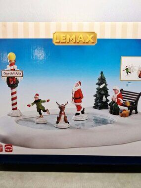 2015 Lemax Animated Skating Rink #54922 Christmas Santa Elf Decoration, New!
